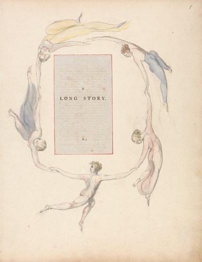 The Poems of Thomas Gray, Design 23, A Long Story by William Blake